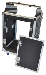 Cobra 12U + 10U Rack Case with Laptop Shelf & Side Table – Studio & Live